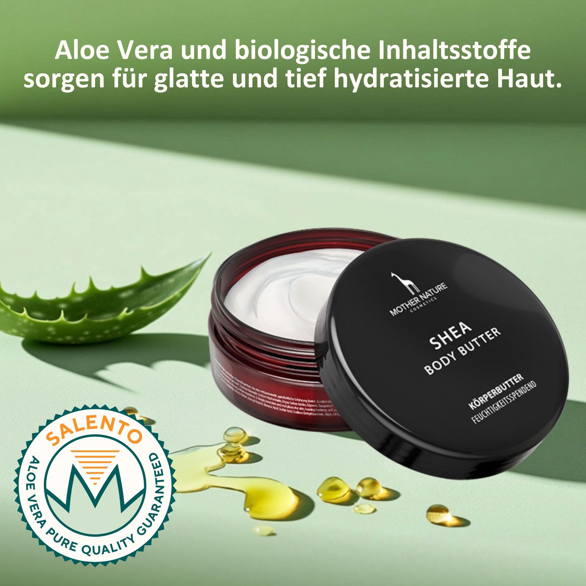 Body Cream, Organic Shea Butter Superfood Body Butter for Dry Skin, Deeply Nourishing, Moisturising & Revitalising - Image 2