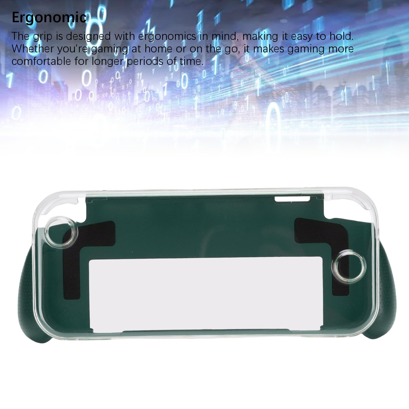 lyrlody Custodia Protettiva Adatta per OLED, Custodia Agganciabile Antiscivolo per Console Portatile in ABS per PC, Guscio Antiurto con Accesso Al Controller per Giochi da Viaggio a Casa (Verde