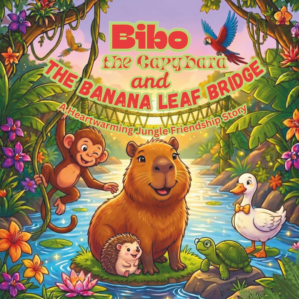 Bibo the Capybara and the Banana Leaf Bridge: A Heartwarming Jungle Friendship Story