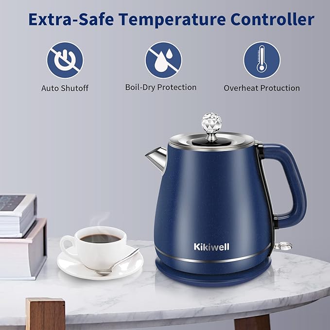 Tetera Eléctrica Acero Inoxidable 1.8L Apagado Automático Azul miniatura 5