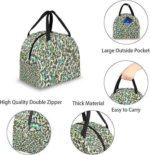Miniatura 5 de Leopard Grunge Lunch Bag Insulated Lunch Box for Men Women Lunch Tote Bag Leakproof Meal Prep Bag Cute Lunchbag Lunchbox Pastel Lunch Bags for Work