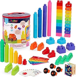 Battat Education â€“ Locbloc Counting Blocks â€“ Building Blocks for Toddlers â€“ Number Blocks â€“ Learning Building Blocks â€“ Stacking Blocks â€“ 12 Months +