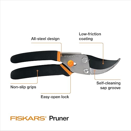 Miniatura 8 de Fiskars 91095935J - Tijeras curvas de acero para podar 20 unidades Tijeras de podar 1 Acero