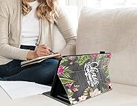 Vista 4 de Funda para tablet Kindle Fire 7 (12ª generación, versión 2022) último modelo de 7 pulgadas, funda delgada de piel sintética con soporte para tarjeta