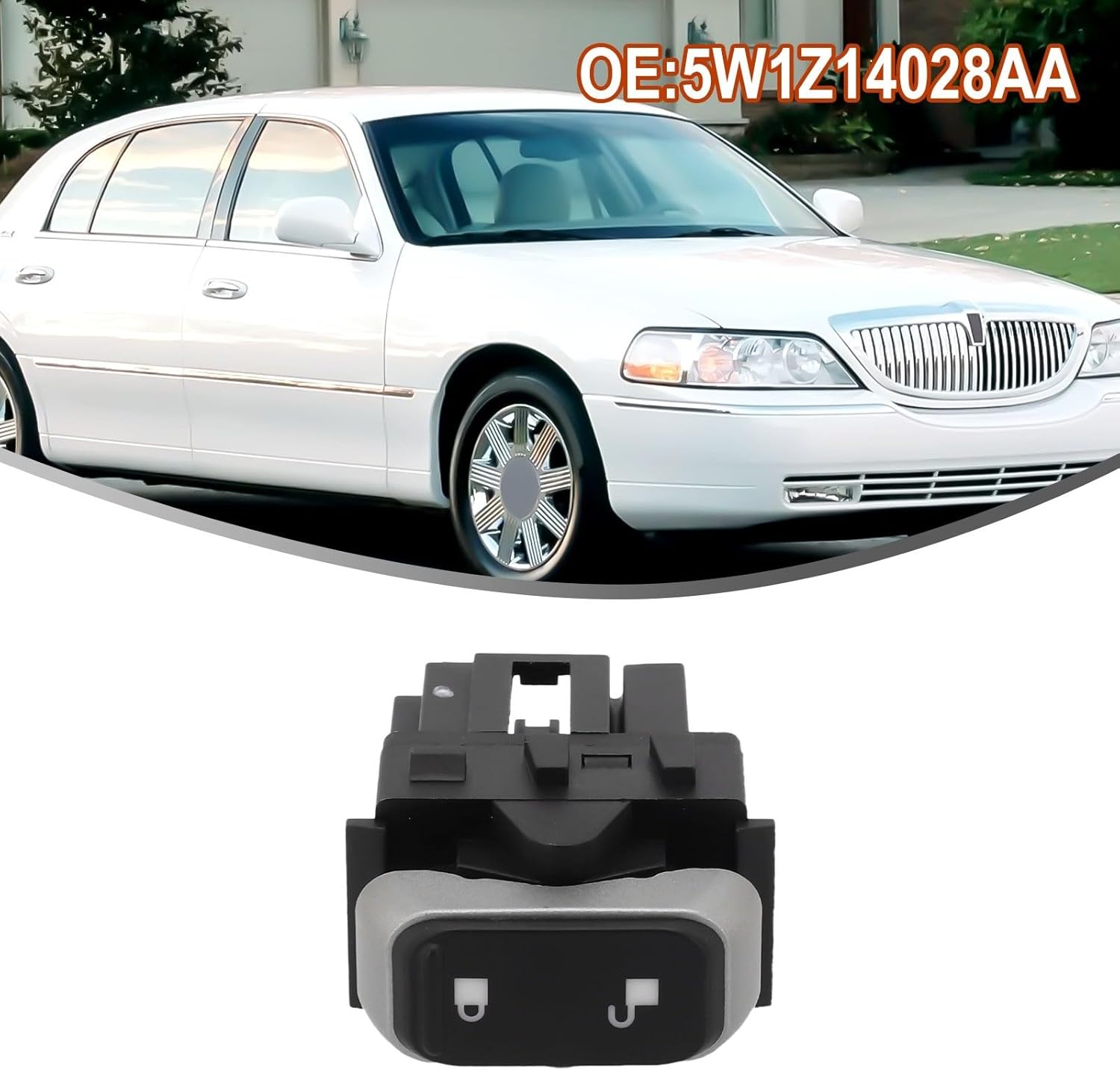 Car Power Door Lock Switch for 5W1Z14028Aa for Ford Towncar 2004-2008 Fr Rh Door Lock Switch Power Button Control Car Right Door Switch Button
