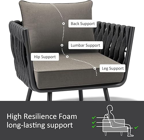 Miniatura 4 de Sunbrella - Juego de 2 cojines para sillas de exterior, 24 x 24 pulgadas, repelentes al agua, resistentes a la decoloración, cojín de asiento