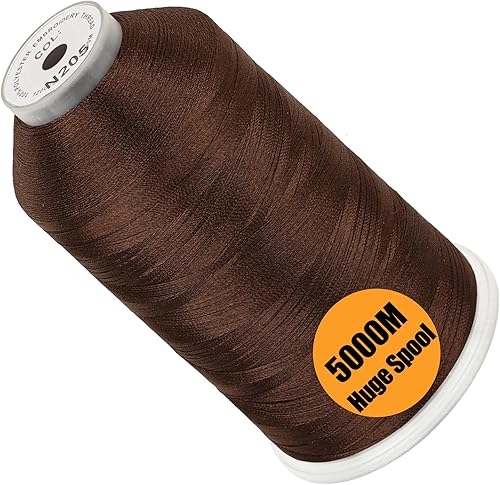 Miniatura 57 de New brothread - Bobina única de 5000 m de hilo de poliéster para máquina de bordar 40WT para máquinas comerciales y domésticas - Marigold