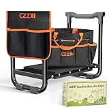 Garden Kneeler and Seat, Wider and Thicker Kneeling Pad Heavy Duty Gardening Stool with Gardening...