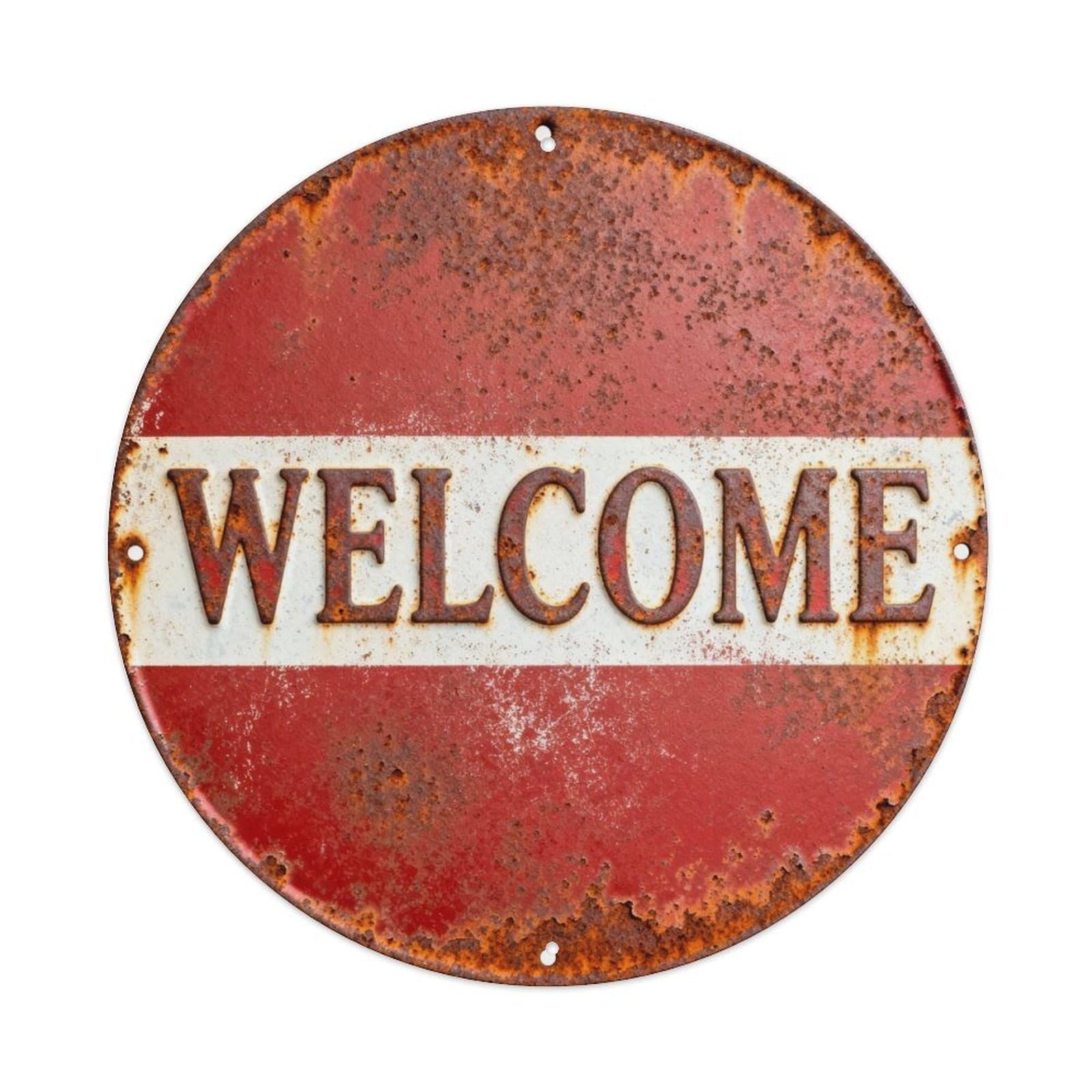 WELCOME Metal Tin Sign Plaque