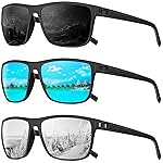 QALLY Polarized Sunglasses Men, Mens Sunglasses Polarized UV protection Lightweight Sun Glasses for Driving Fishing Golf