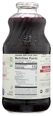 LAKEWOOD Organic Pure Juice, Blueberry, 32 FZ