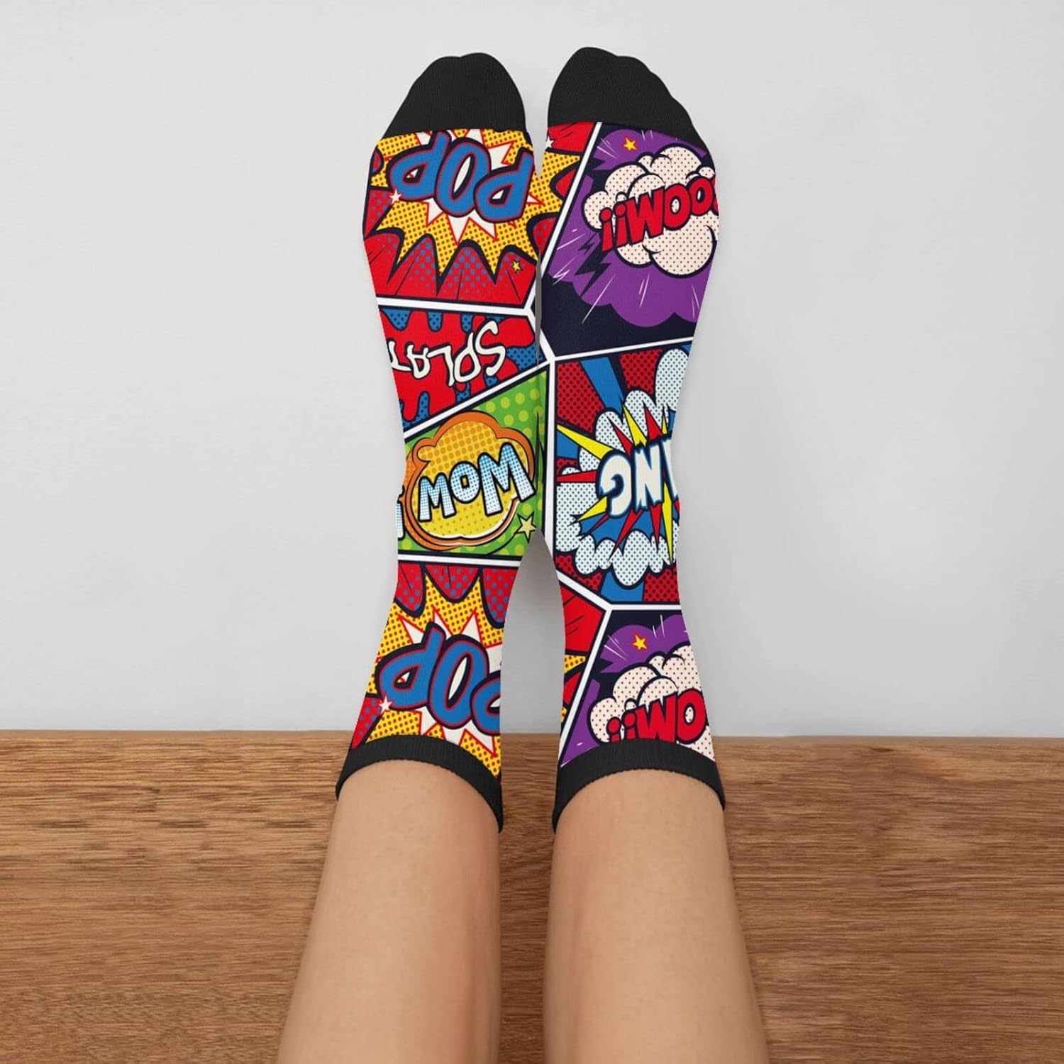 Funny Novelty Crazy Crew Tube Socks, Men'S Women'S Casual Dress Socks - Image 3