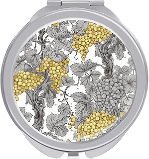 White Grape Vine Travel Makeup Mirror 1x/2x M...