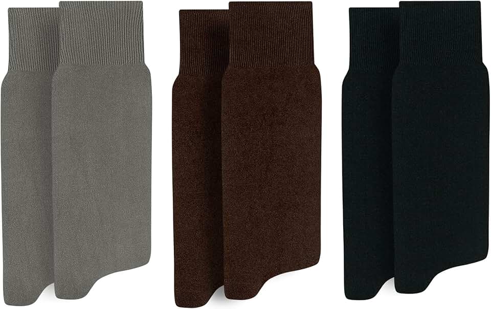 Kit 3 Pares Meia Social Mash Lisa Fina Clássica Cano Longo Adulto