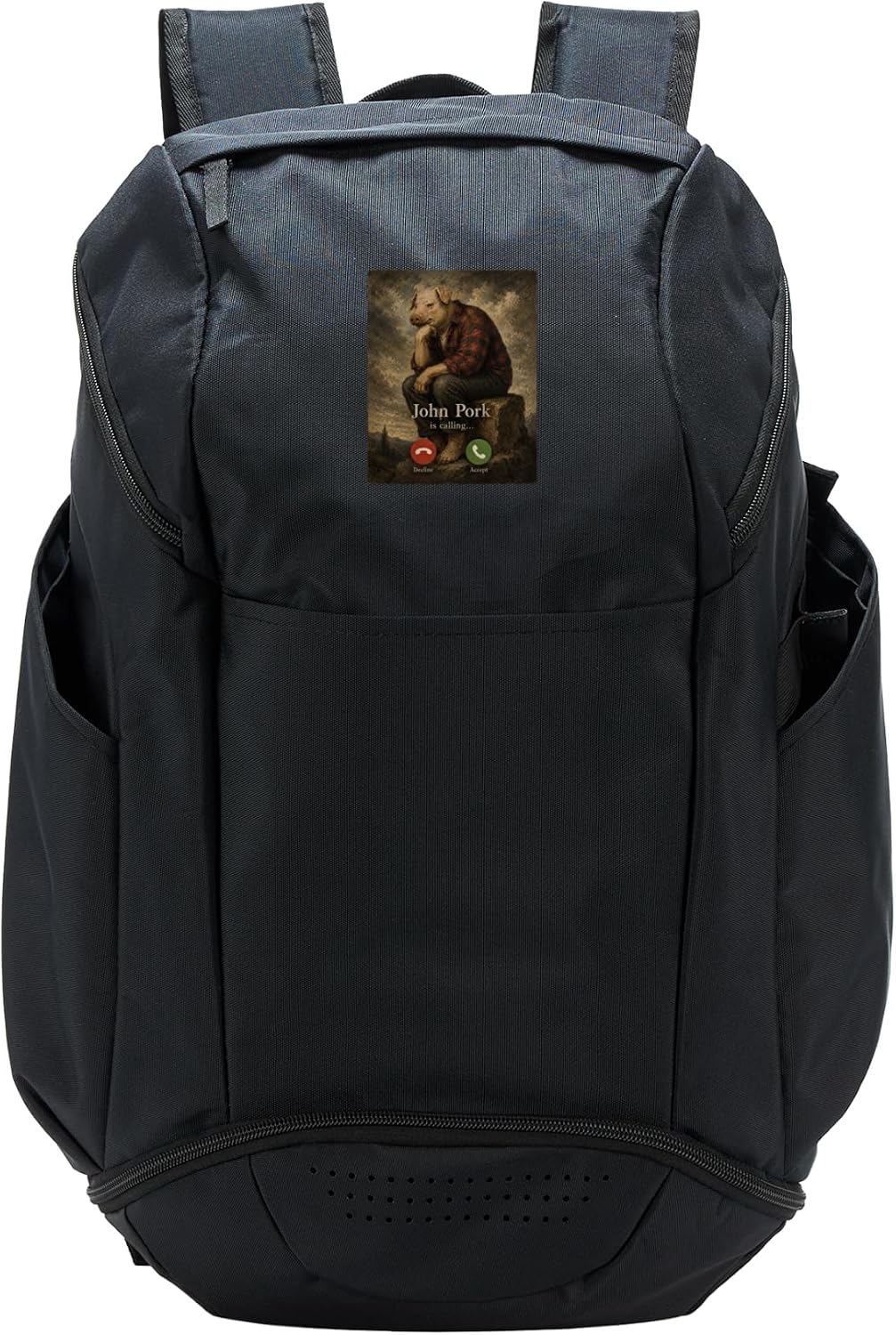 John Pork The Thinker Rodin Funny Meme Art Parody Dank Viral Sport Backpack