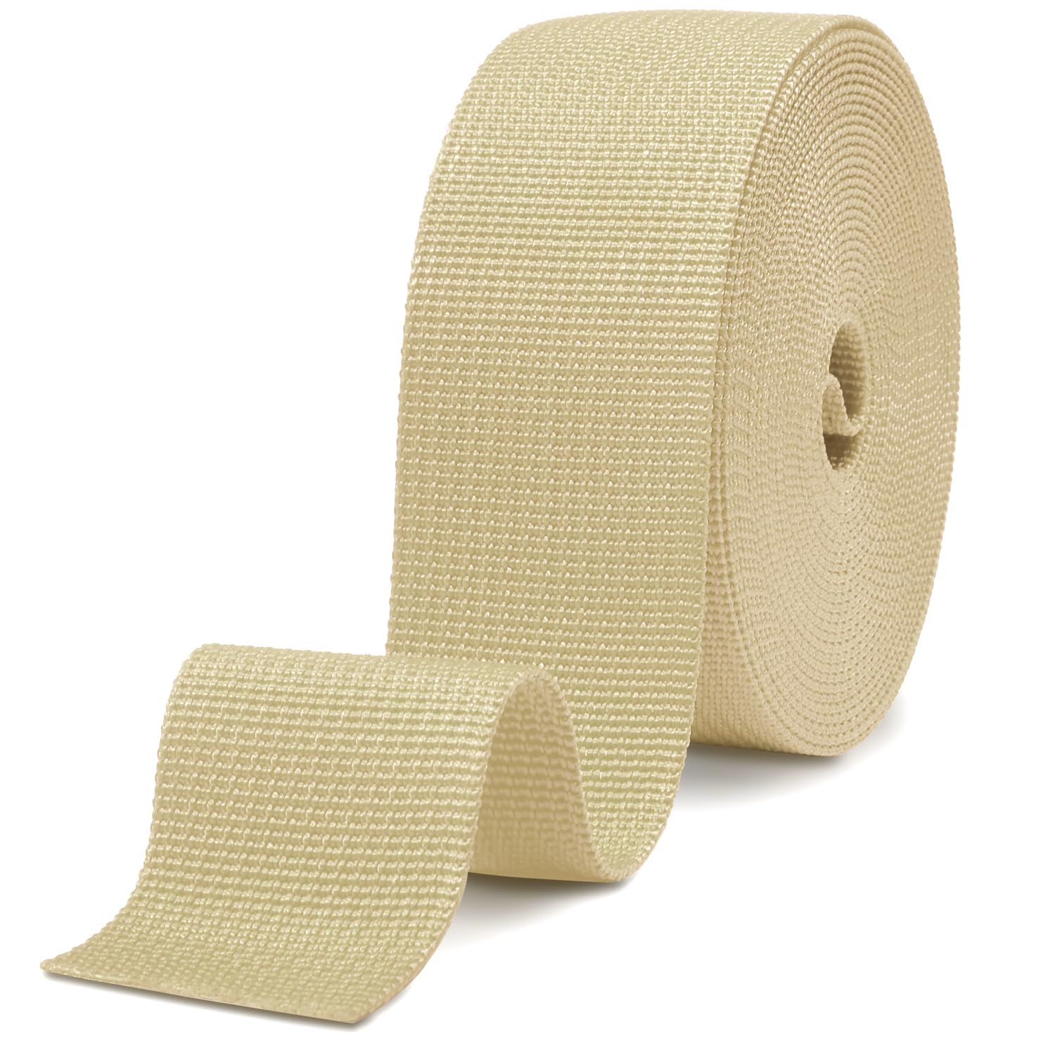 CooBigo 12 Yards Webbing 3/4" &amp; 1" &amp; 1.5" &amp; 2" Polypropylene Webbing Strap 3/4 Inch 1 Inch 1.5 Inch 2 Inch Wide Webbing Strapping for Bags/Lawn Chair/Pool Solar Cover DIY Crafting