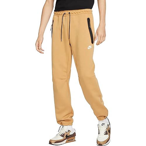 Nike Sportswear Tech Fleece Men's Pants (as1, Alpha, x_l, Regular, Regular, Elemental Gold/Sail, Regular)
