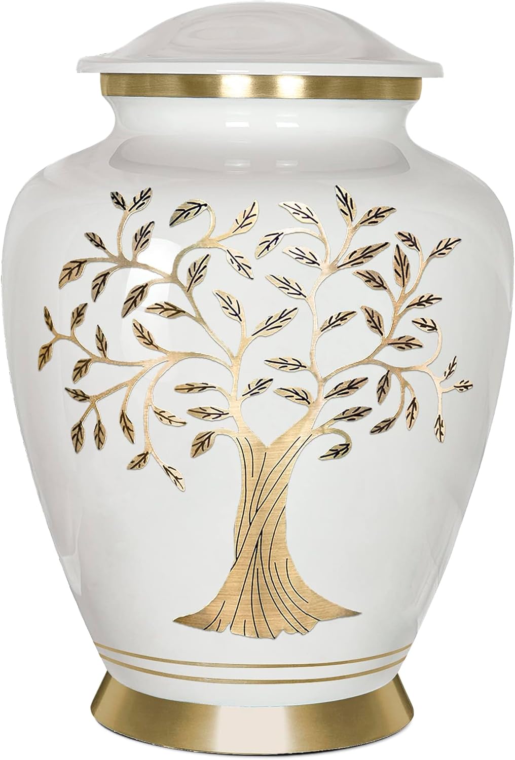Trupoint Memorials Cremation Urns for Human Ashes, Tree of Life Decorative Burial Urn for Adult Men and Women, Large White - Image 9