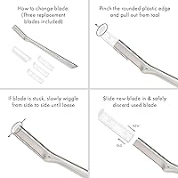 Vista 4 de Tweezerman Cuchillas de repuesto para maquinilla de afeitar facial, 4