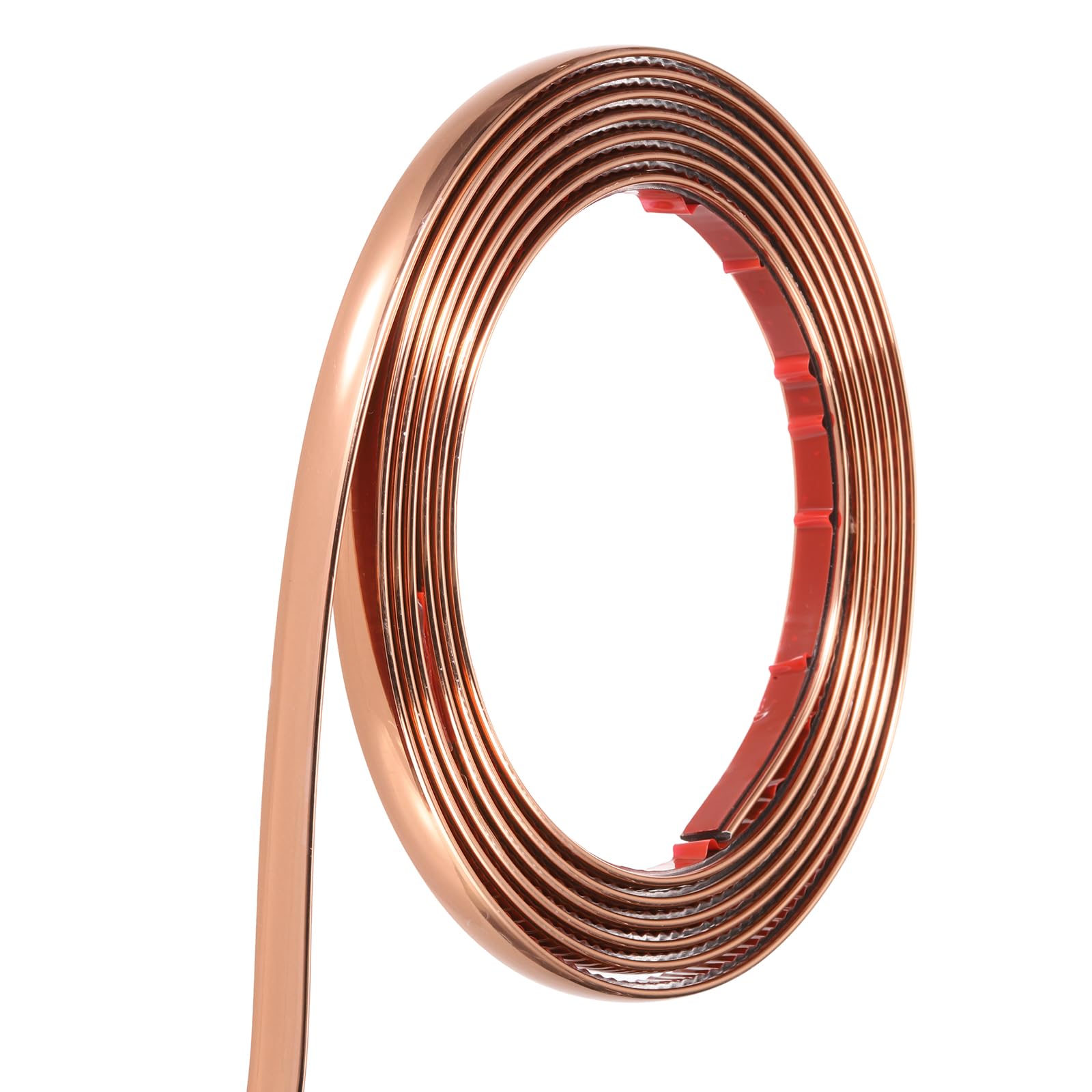 sourcing map Wall Molding Trim, 10mm x 3 Meter Self Adhesive Molding, Foam Trim Molding for Wall Window Frame Ceiling DIY Decoration, Rose Gold