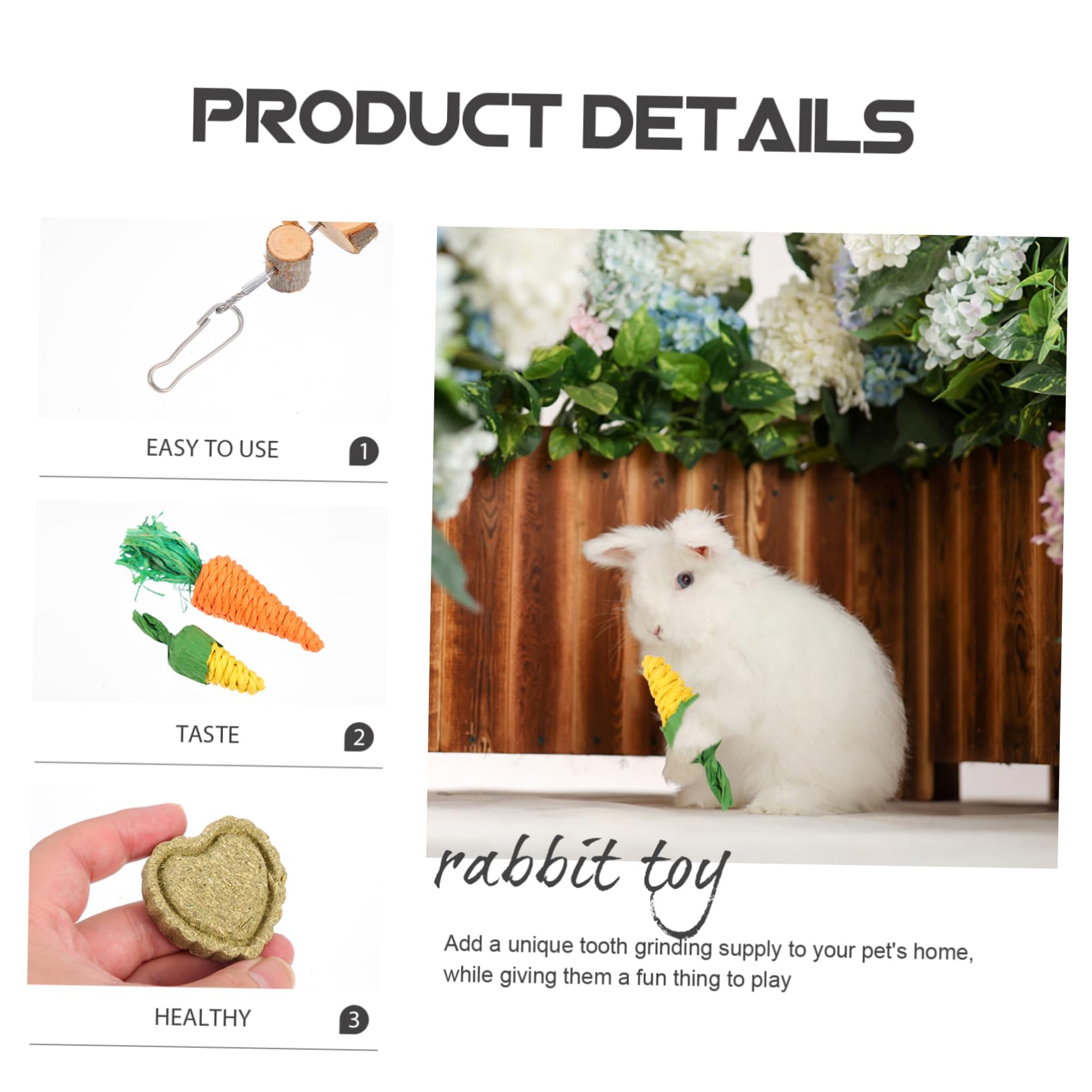 minkissy 2sätze Kleintier Spielzeugset Aus Holz Für Hamster Und Meerschweinchen Teiliges Kauspielzeug Mit Naturmaterialien Fördert Zahngesundheit Und Beschäftigung Für Kleine Haustiere