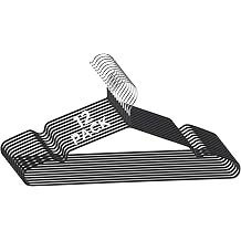 Simplify 12 Pack Metal Hangers | Dimensions 15.75"x 7.28"x 0.16" | Space Saving | Durable | Closet Organization | Black