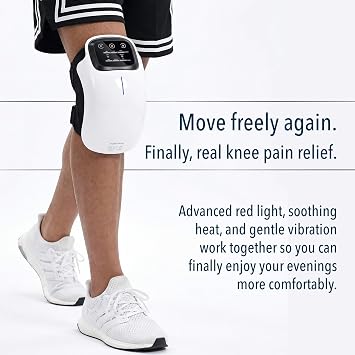 FORTHiQ Knee Massager Smart with Heat, Red Light and Massage Therapy, 3-in-1 Cordless, Gifts for Grandma & Grandpa, 2026 Updated Edition