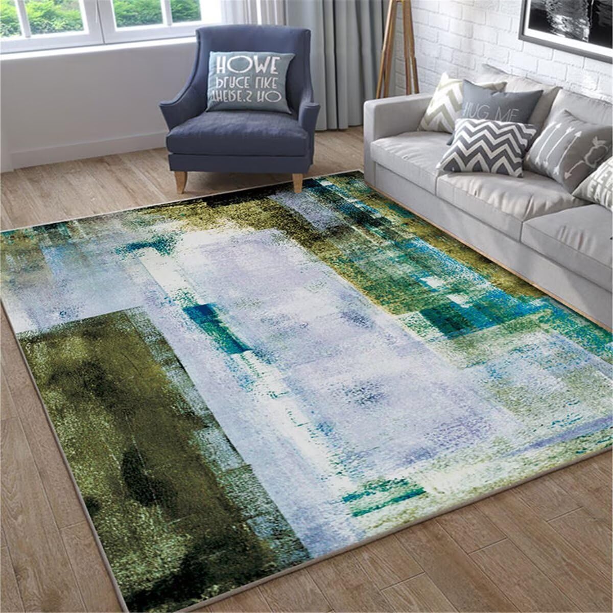 Tapis résistant aux taches 90x150cm anti-glisse idéal pour entrée et bébé