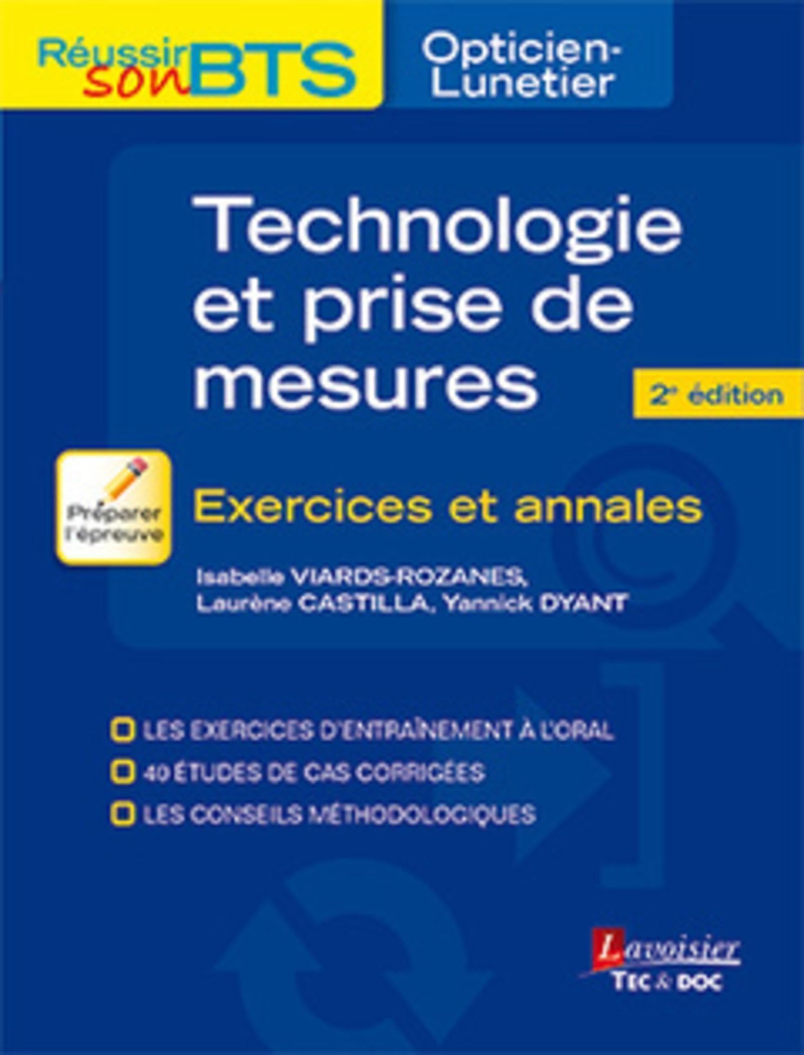 Technologie et prise de mesures (2° Éd.): Exercices et annales