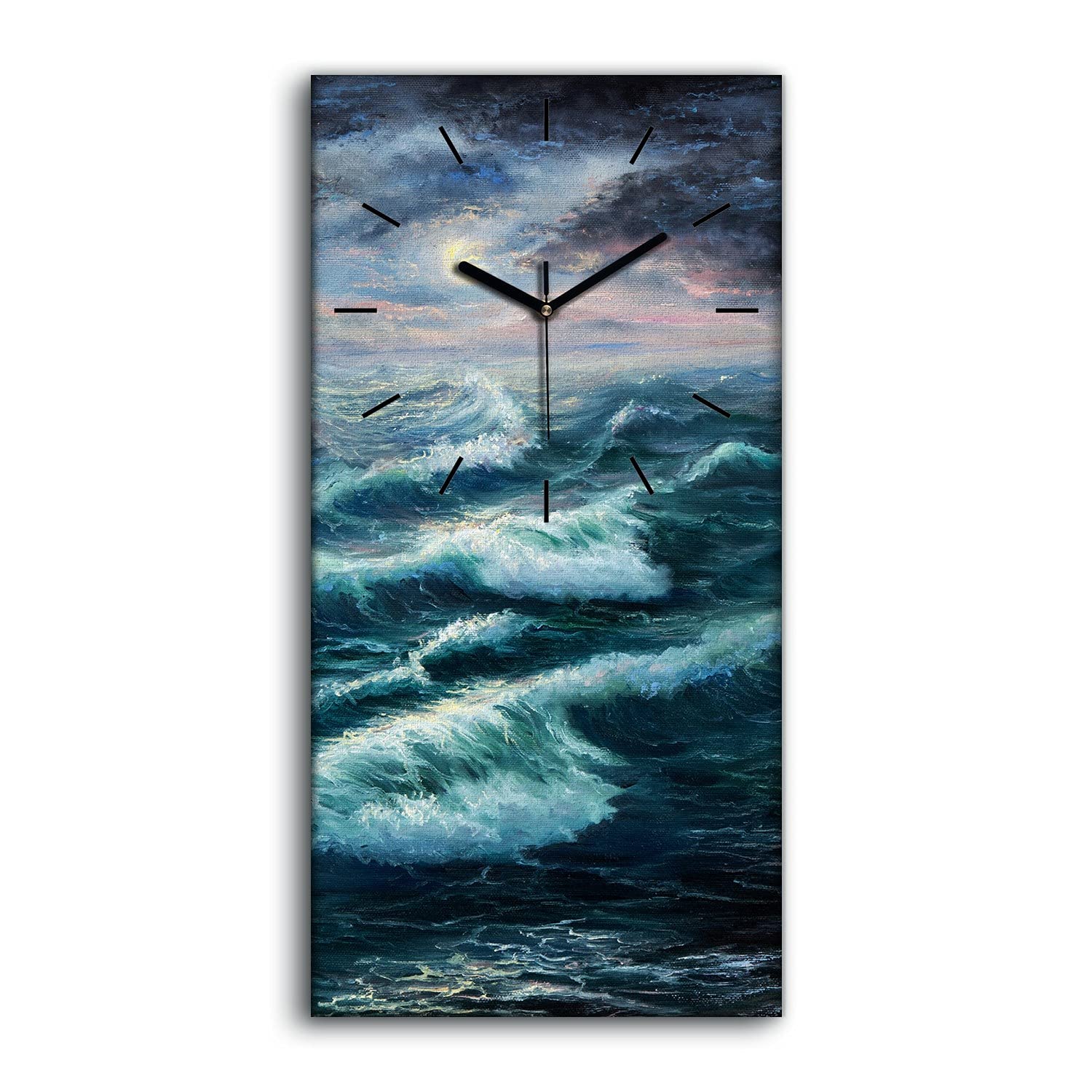Horloge sur toile moderne décorative pour art mural de salon et chambre