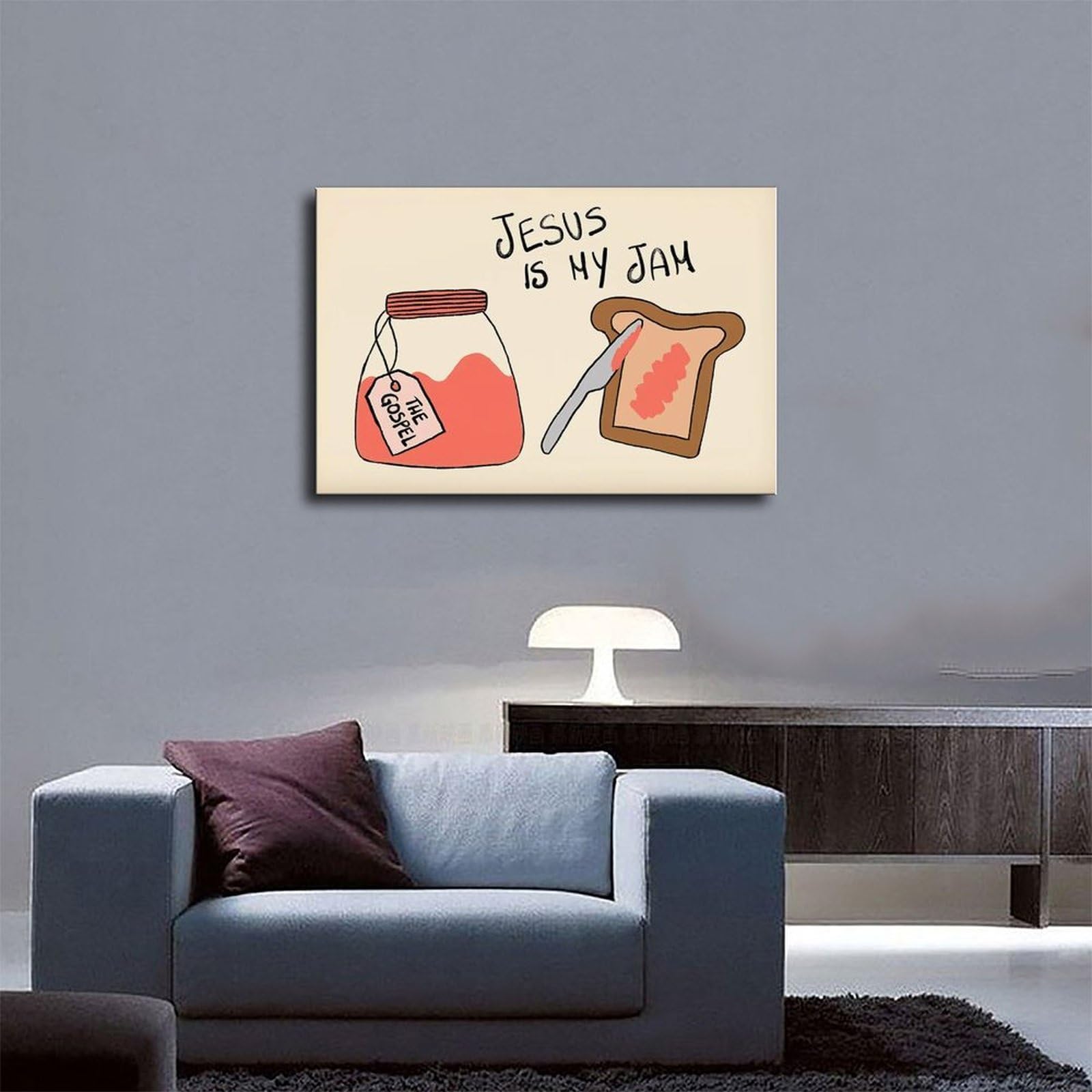 Poster su tela con immagine di Gesù è il mio preferito, decorazione per camera da letto, ufficio, stanza, regalo, 60 x 90 cm