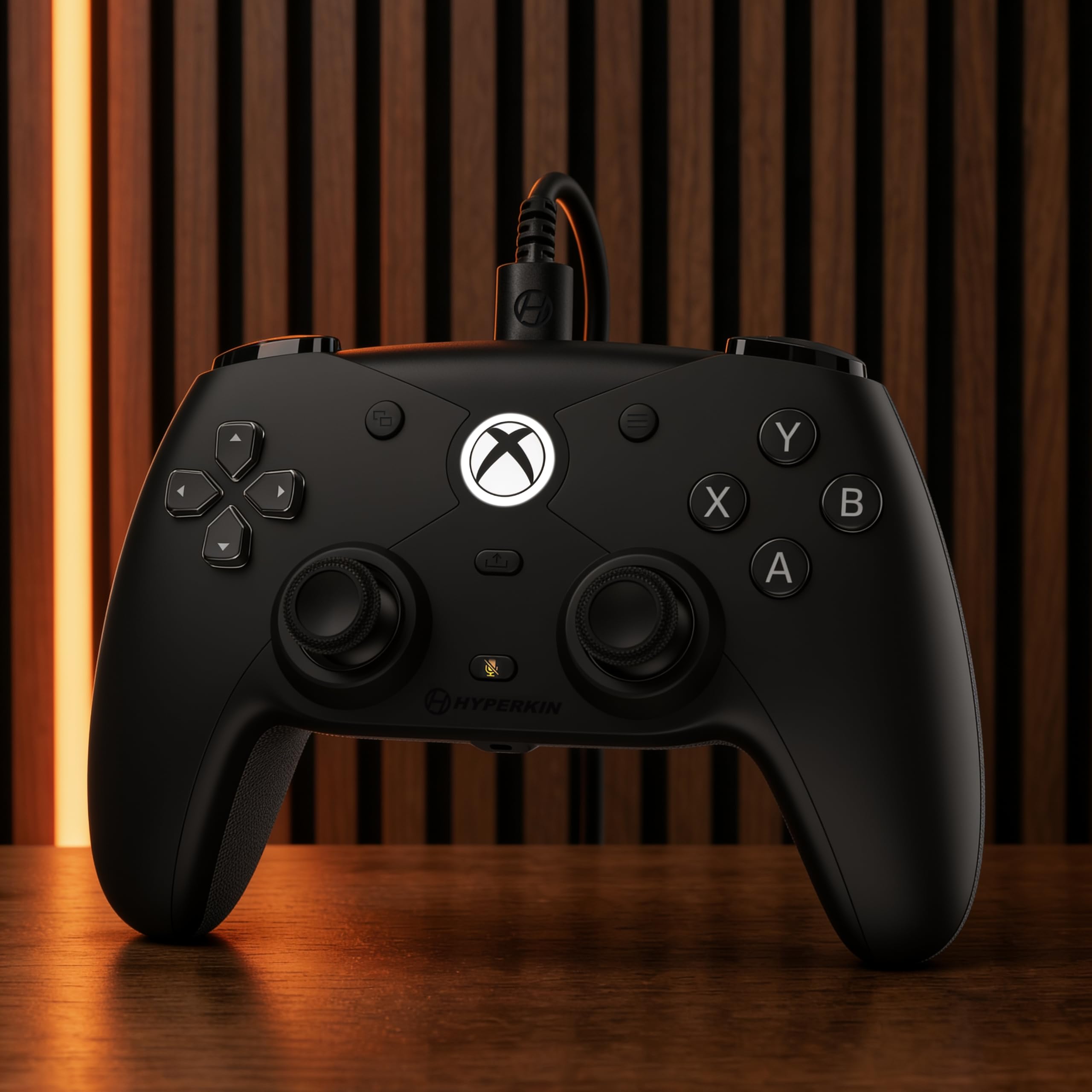 Hyperkin The Competitor Manette filaire pour Xbox Series X|S, Xbox One et PC – Joysticks à effet Hall et déclencheurs d'impulsion, disposition symétrique, USB-C, anti-dérive, D-Pad de précision