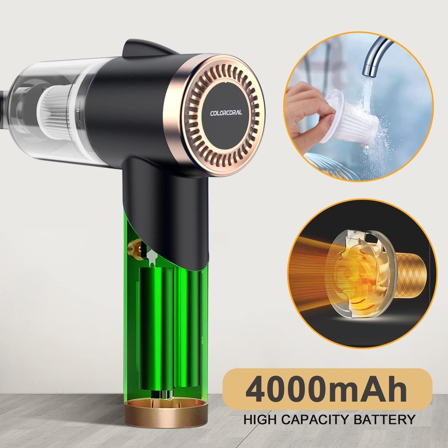 ColorCoral 2 Car Cleaning Slime +1 Foldable Handheld Vacuum Cleaner : Home & Kitchen