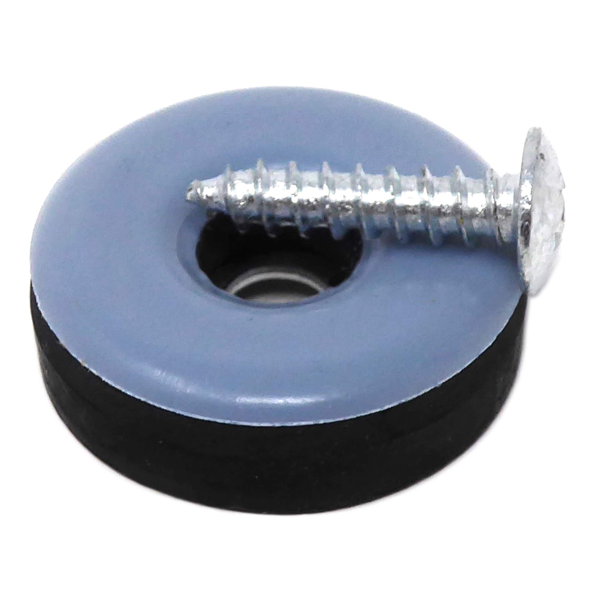 Adsamm PTFE-S-GR-25-100 PTFE-S-GR-25 100 x ślizgacze PTFE ze śrubą, szaro-niebieskie, Ø 25 mm