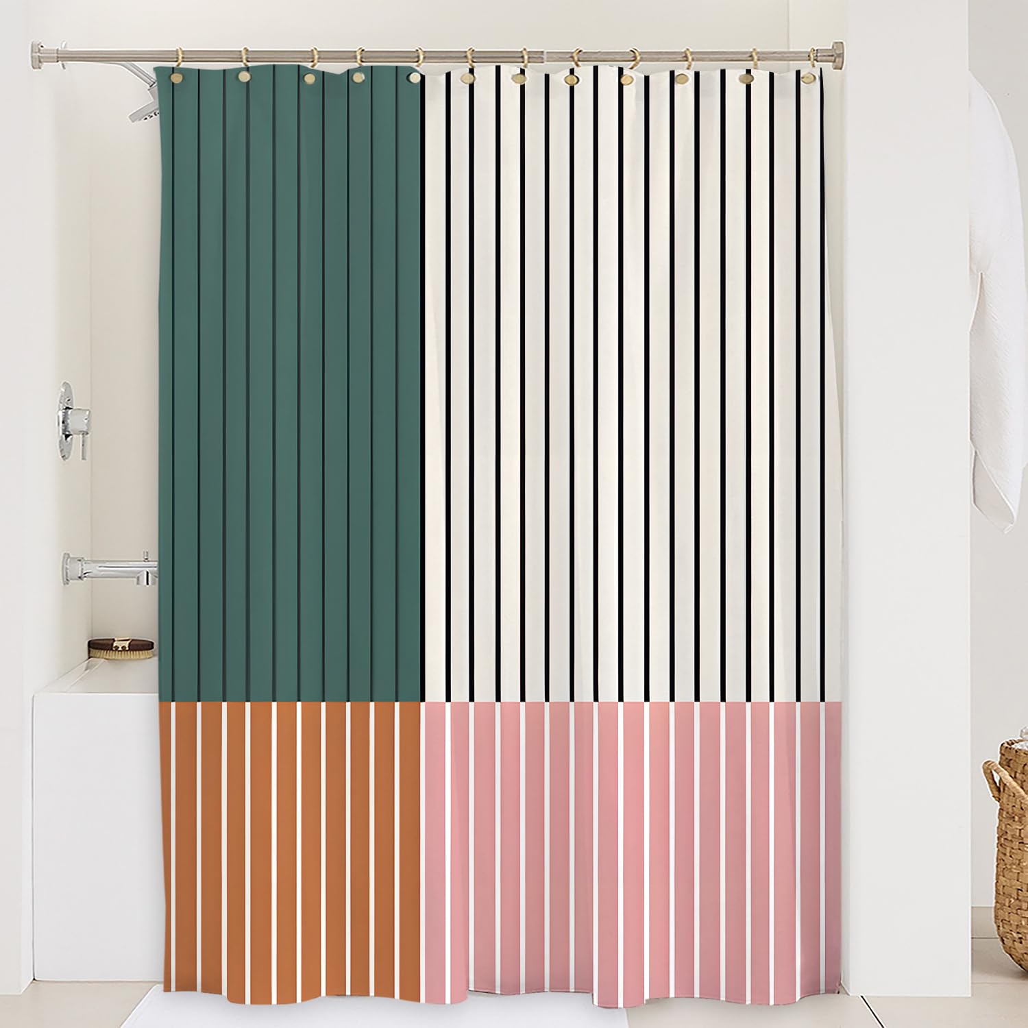 Rideau De Douche Long à Paillettes Bleu Sarcelle : 198 Cm En Tissu Texturé Argenté Brillant Brillant Pour Salle De Bain U2013 Design Glamour Chic Moderne