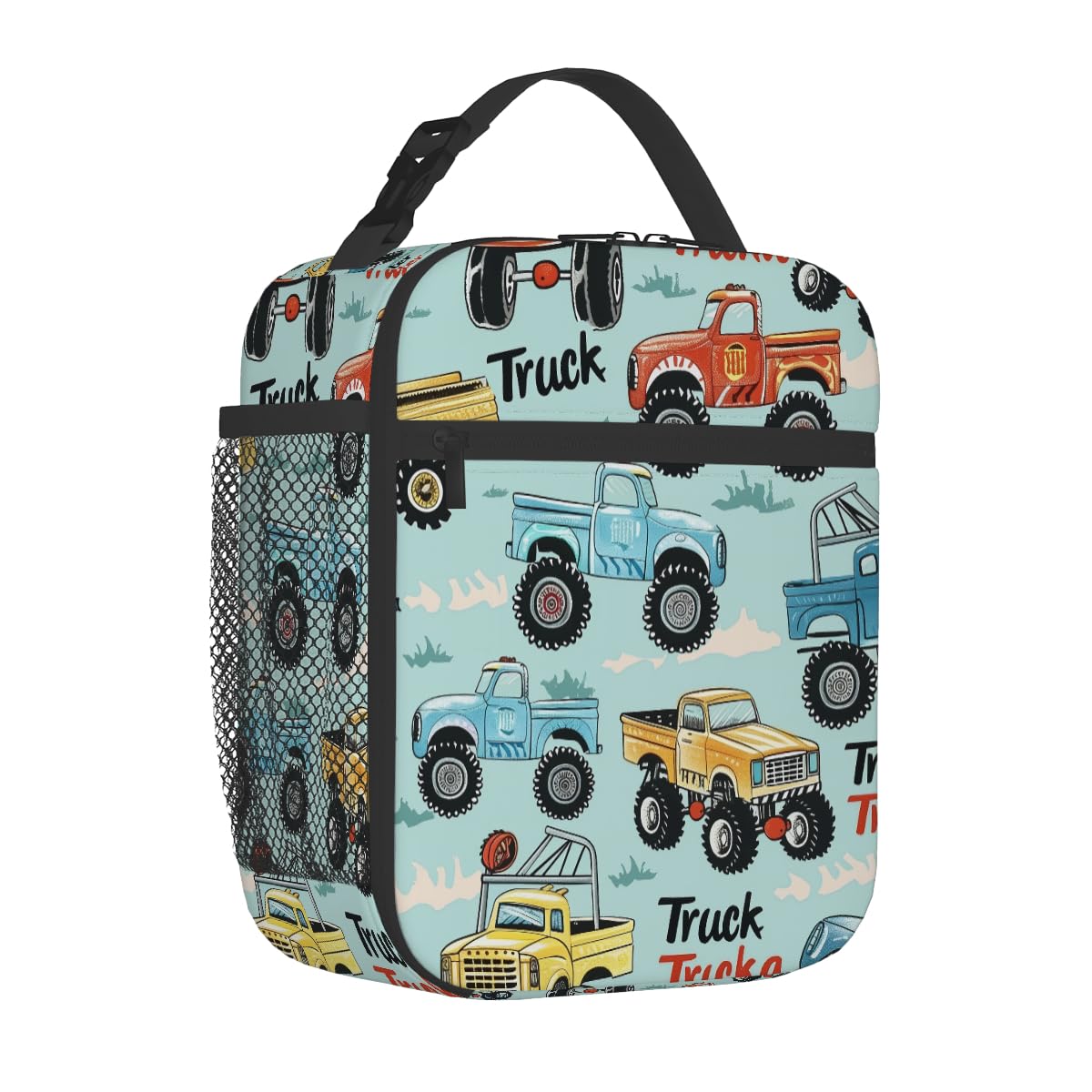 OSAM SPACE Car Lunch Bag for Kids Girls Boys Insulated Lunch Box for Women Men Cute Truck Lunch Tote Bag Reusable Cooler Bag for School Picnic Travel Camping
