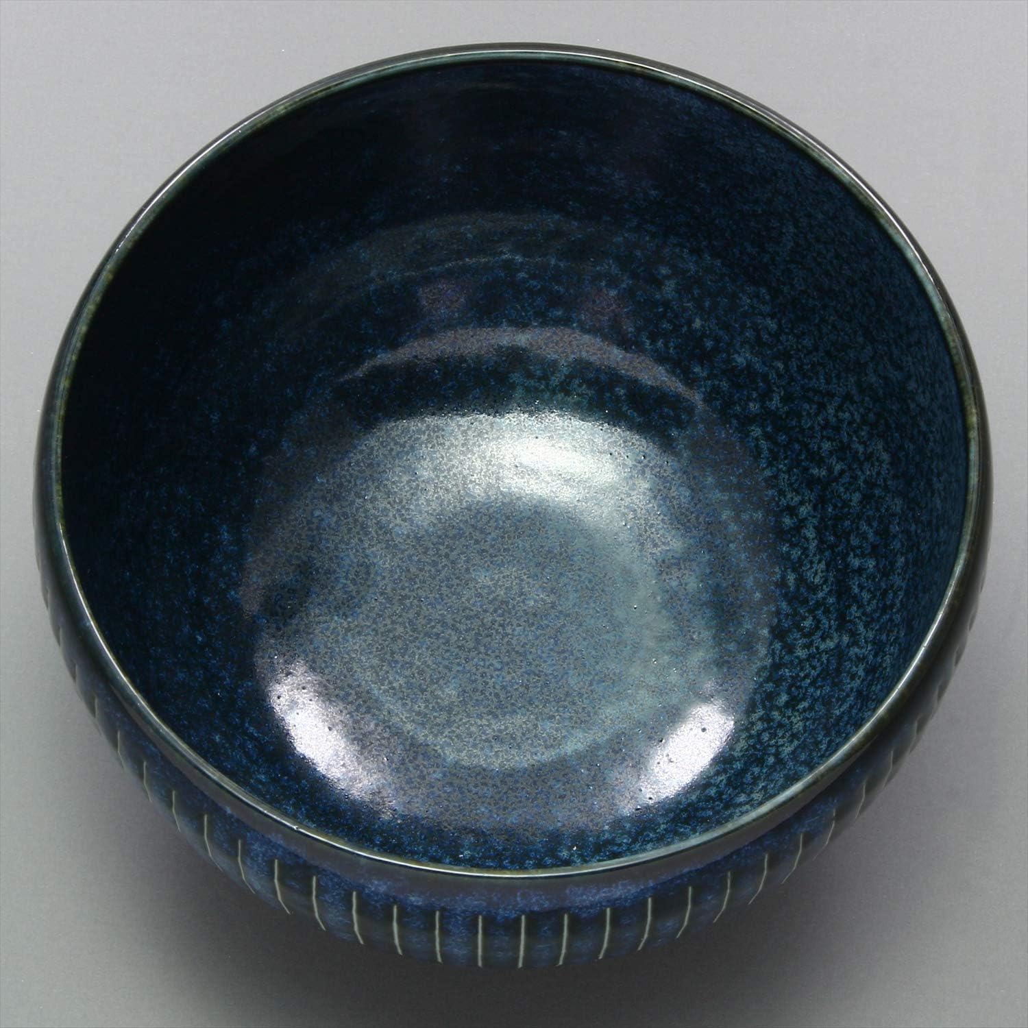 Mino Ware Cologne and Plump Cute Small Rice Bowl Kodonburi Rice Bowl Small Dishes Sea Blue Bowl Noodle Bowl Udon Soba Noodle Buckwheat Noodles Diameter Approximately 5.4 x Height 3.4 inches (13.8 x 8