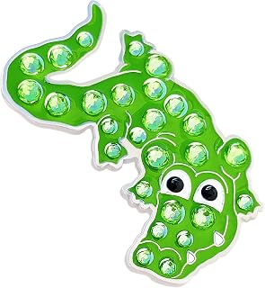 NAVIKA Alligator/Crocodile Golf Ball Marker with Austrian Crystals & Hat Clip | Alligator Themed Golfing Accessory | Great Gift for Reptile Lovers | Crocodile Marker