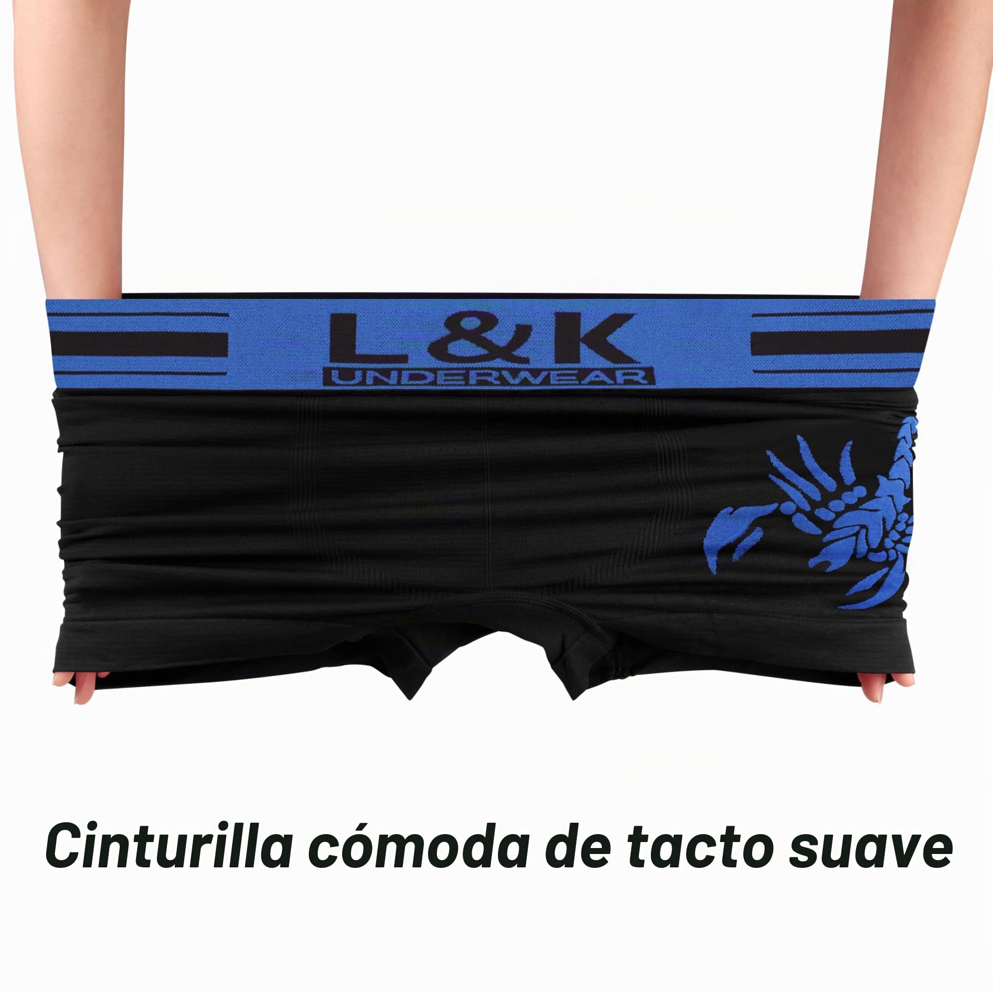 Conjunto L&K de 5 o 10 calzoncillos boxer de microfibra YHUVA3 para hombre, colores y diseños surtidos