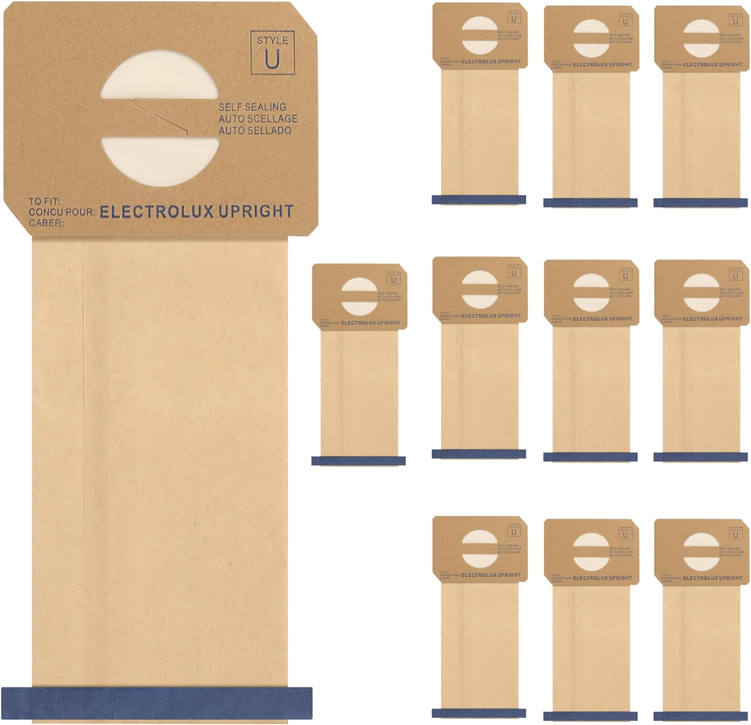 24 pack Upright Style U Vacuum Cleaner Bags made to fit for Electrolux.