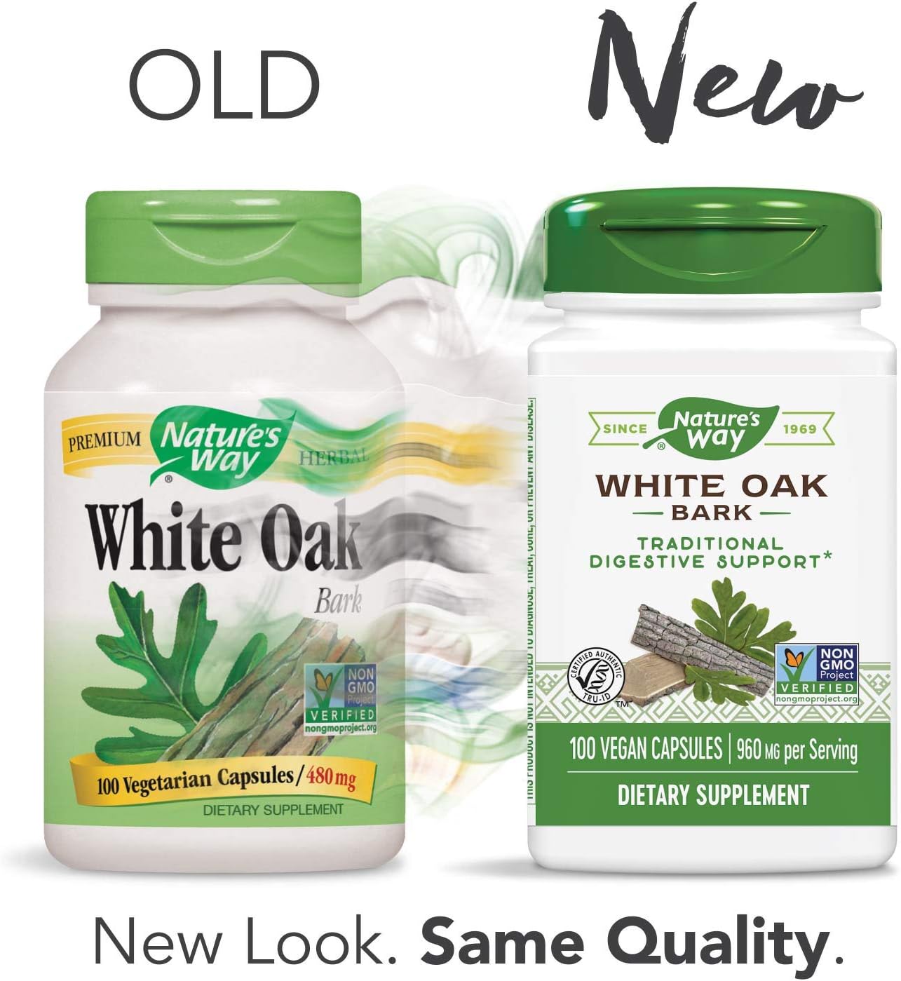 Nature's Way White Oak Bark, 960 mg per serving, 100 Capsules