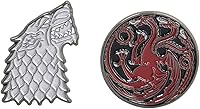 Algopix Similar Product 9 - Game of Thrones Twin Pins Stark and