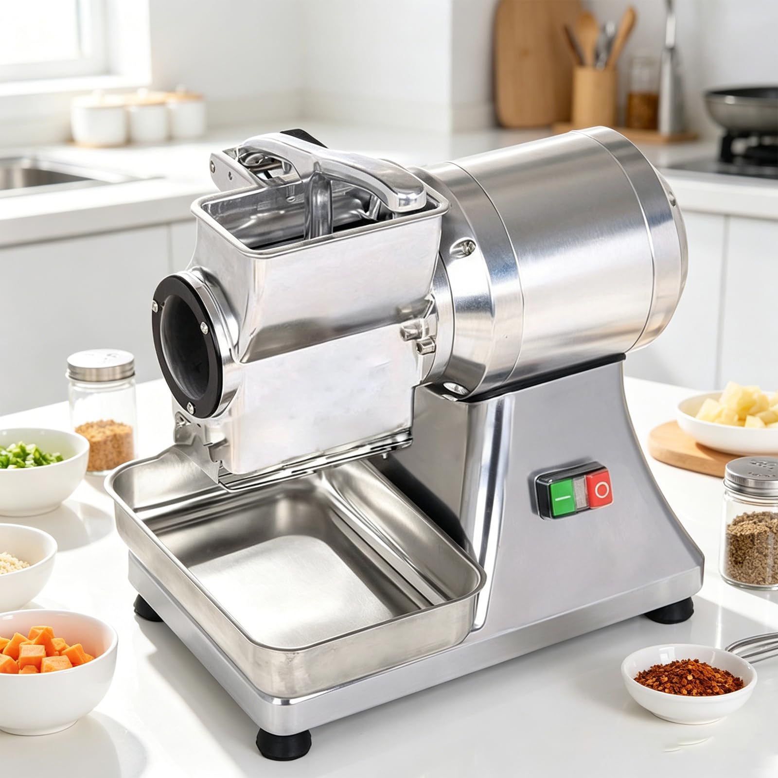 Xjymposium Commercial Cheese Grater, This Machine Finishes 5 Pounds Cheese In 10 Minutes, Large Shredder For Cheese Butter Bread Bran, High Throughput