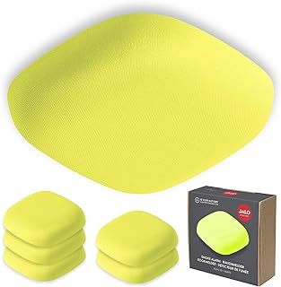 Jalo Kupu 10 Rauchmelder - 6er Pack – optischer Brandalarm für zu Hause – 10 Jahre Lithium-Batterie – skandinavisches Design – Gelb