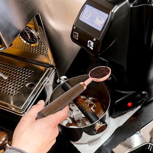Miniatura 5 de Cuchara de café molido para café molido, 1 cucharadita 13 cucharada de 0.2 fl oz de madera de mango largo para grano de café, cuchara medidora, 1