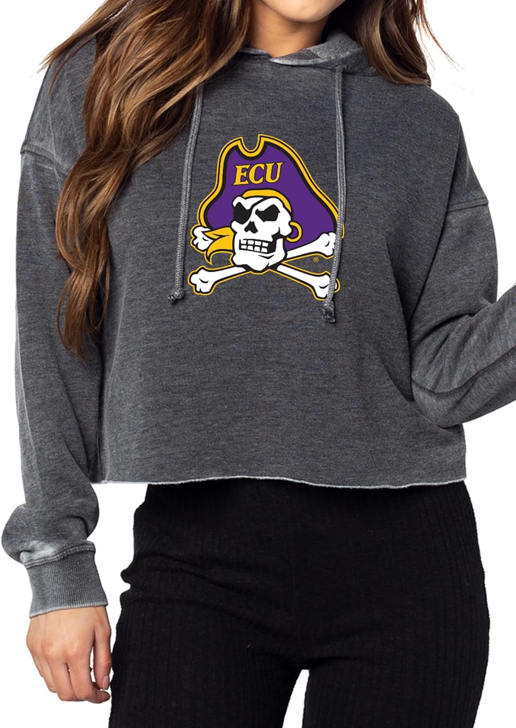 chicka-d Women's Standard Oversized Dropped Shoulder Crewneck Fleece Sweatshirt | NCAA Primary Icon Team Color
