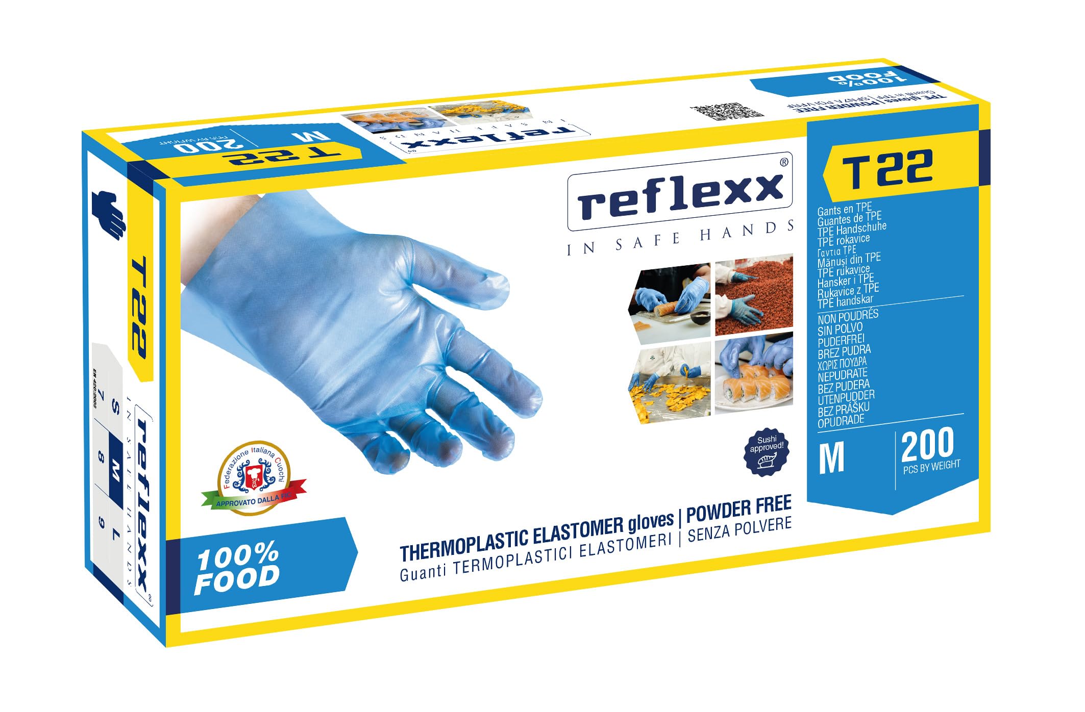 REFLEXX T22 Thermoplastische Elastomere Handschuhe 100% lebensmittelecht 2,0 (M) bei Günstiger Preis