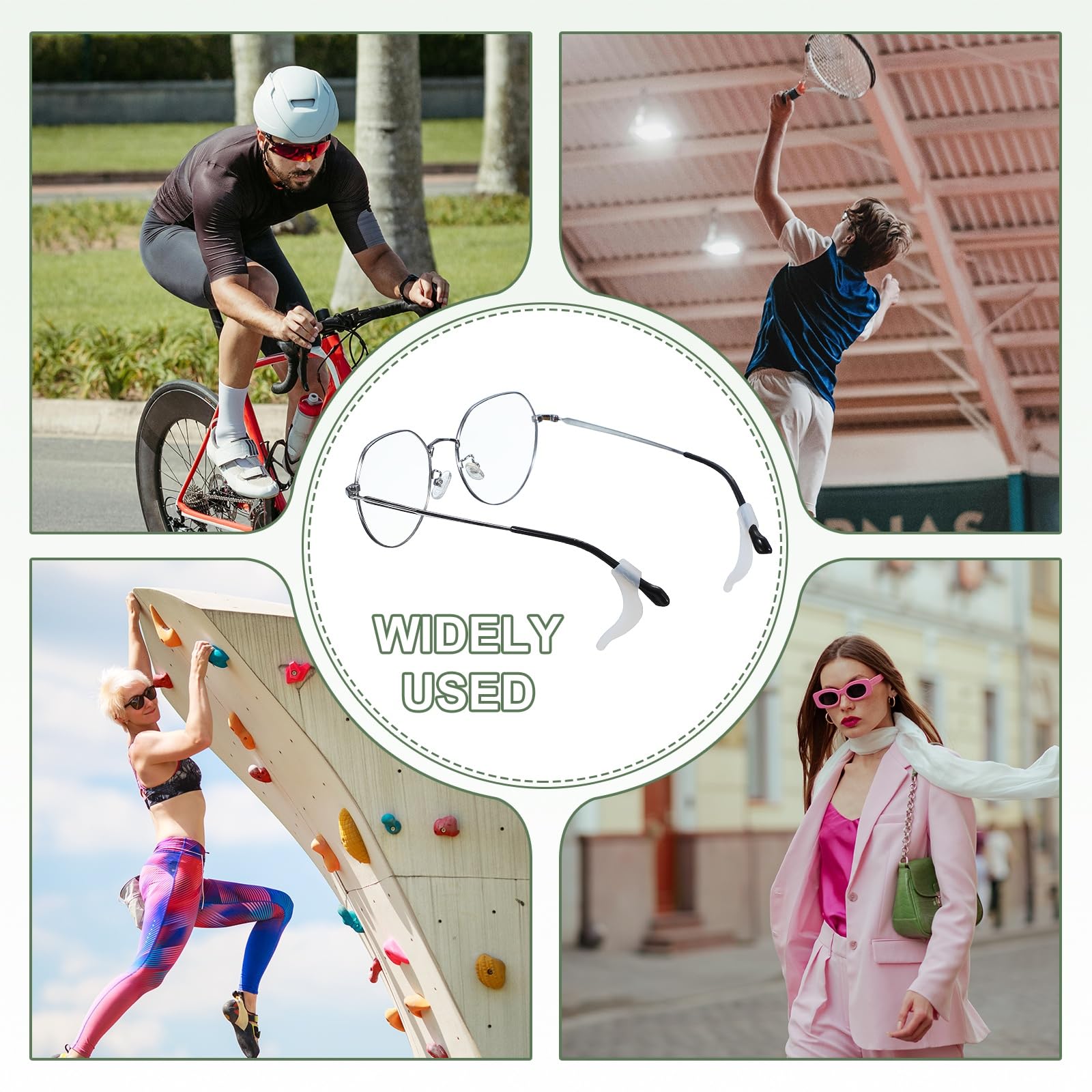 Supporto antiscivolo per occhiali, in silicone, per occhiali da vista