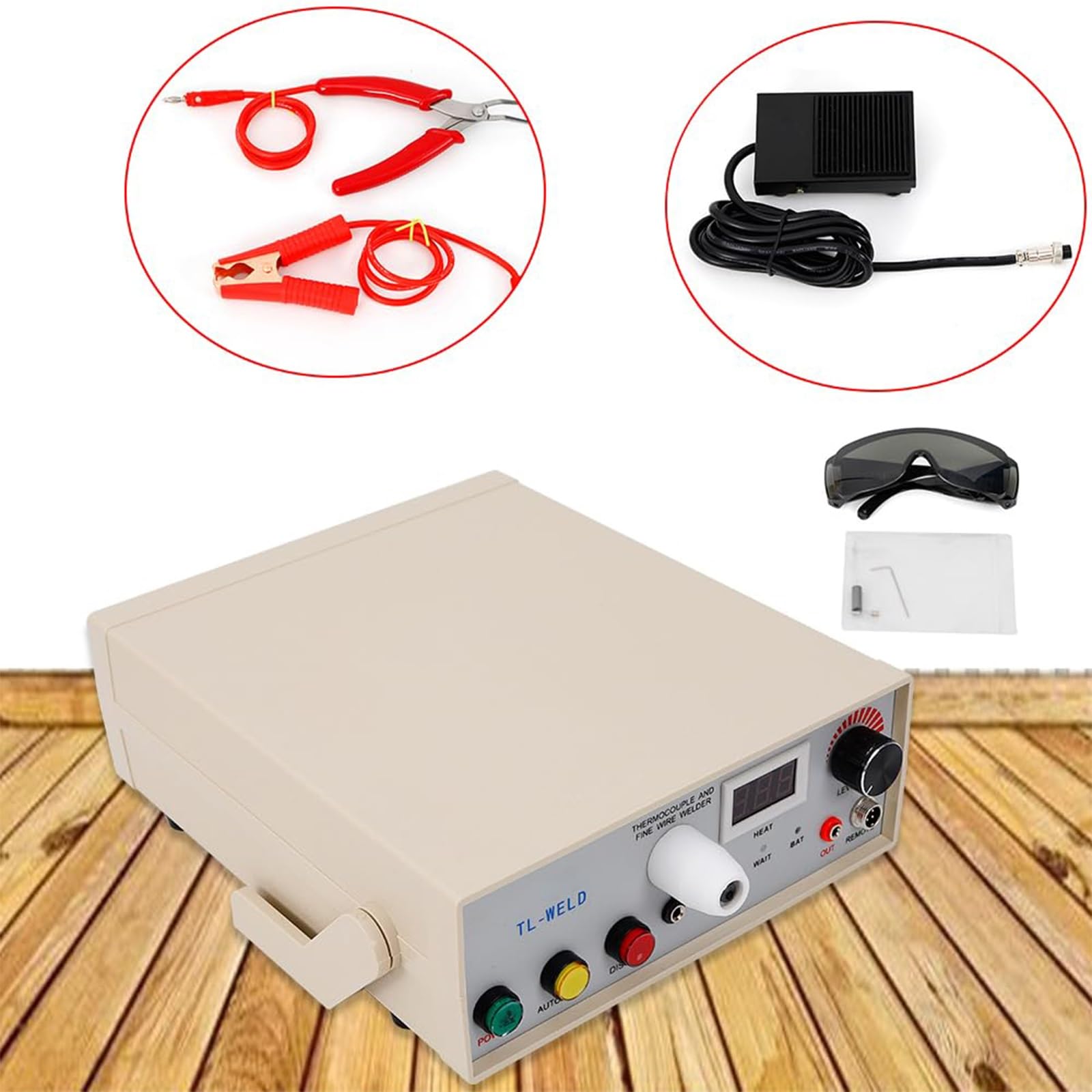 Machine de soudage par points, soudeur thermocouple de bureau avec résistance réglable, soudeur manuel à haute fréquence, interrupteur à pied pour soudage magnétique en métal