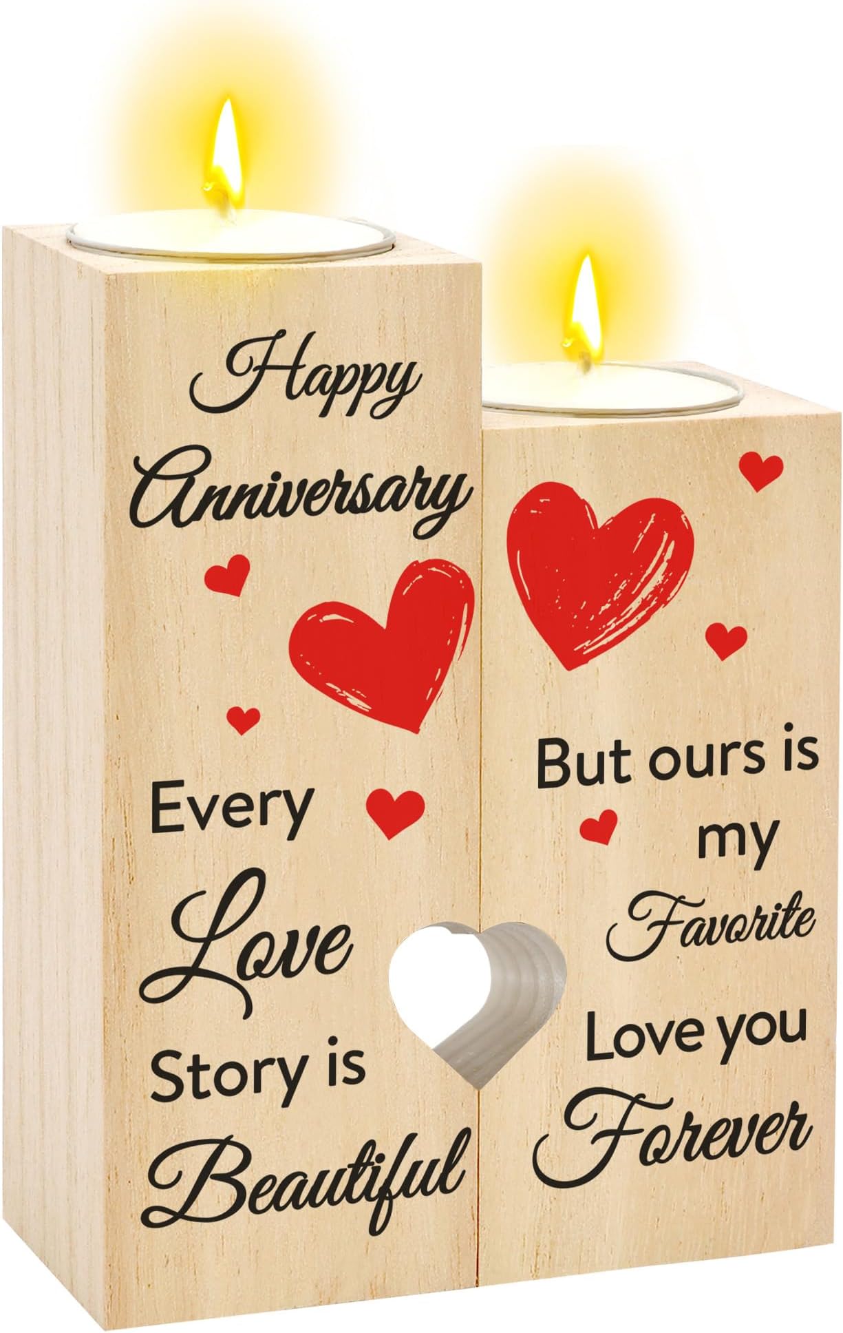 Anniversary Wedding Gifts for Women Men - Anniversary Candle Holder Gifts for Wife Girlfriend Husband Boyfriend Her Him 1st 3 Year 10 Year 25th 50th Anniversarys Decorations Gift Ideas Candlestick